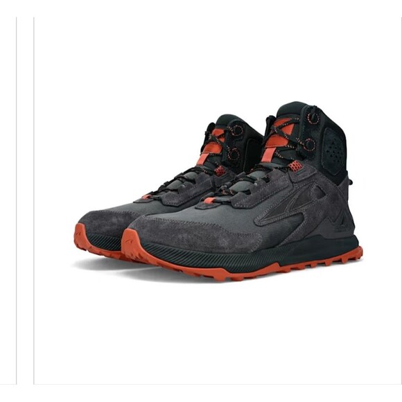 Altra Mens Lone Peak Hiker 2 High Top Hiking Shoes Black Gray Red 11.5 - Picture 1 of 11